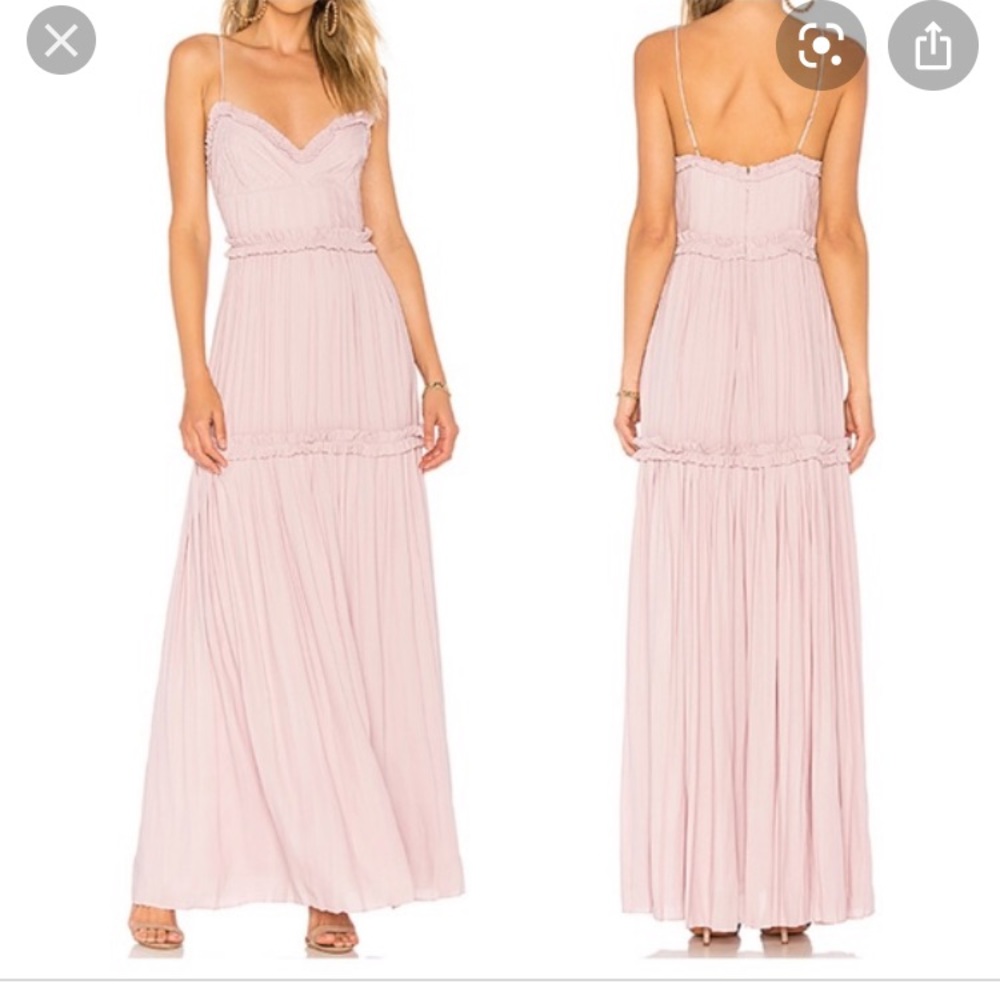 Excellent condition purple ruffled maxi dress